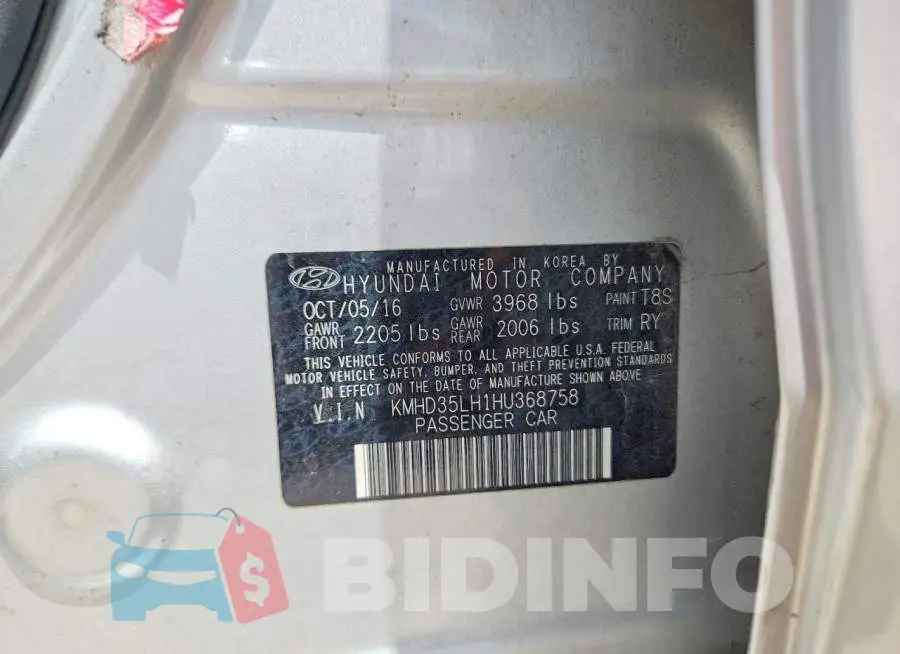 KMHD35LH1HU368758 Photo# 12