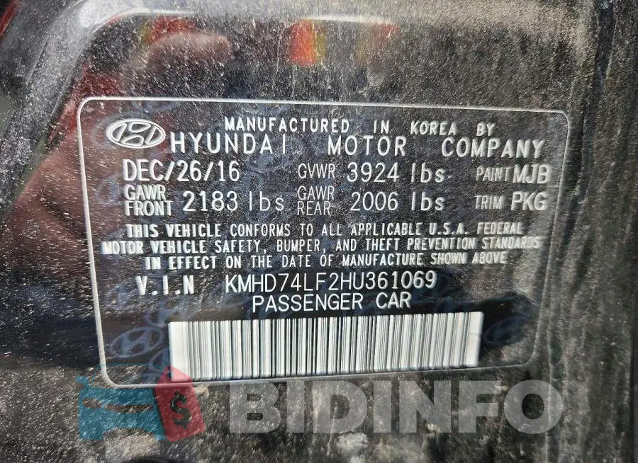 KMHD74LF2HU361069 Photo# 12