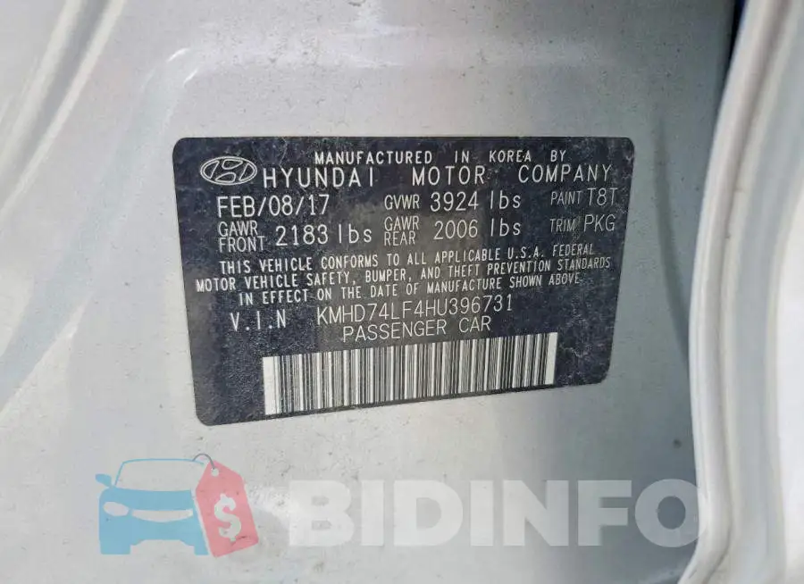 KMHD74LF4HU396731 Photo# 12