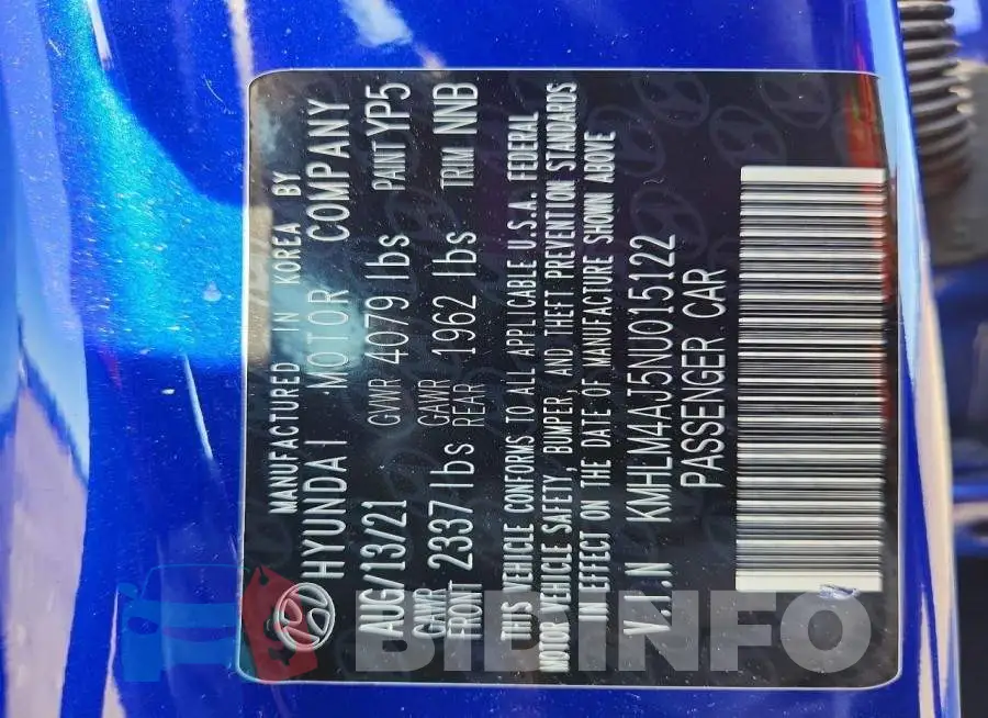 KMHLM4AJ5NU015122 Photo# 12