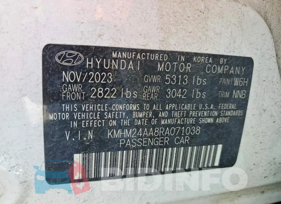 KMHM24AA8RA071038 Photo# 12
