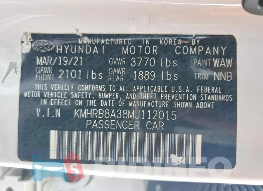 KMHRB8A38MU112015 Photo# 14