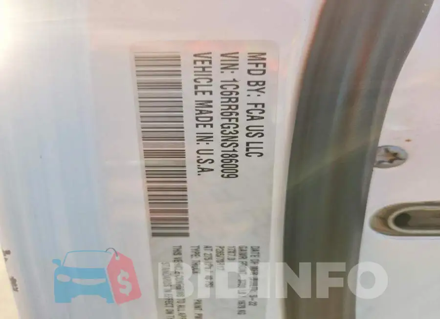 1C6RR6FG3NS186009 Photo# 12