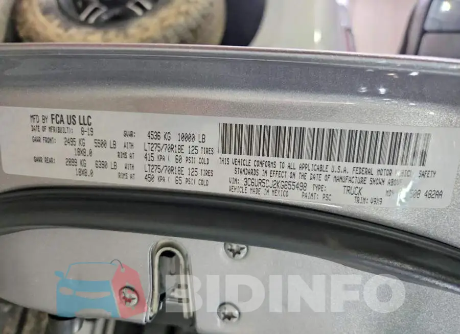 3C6UR5CJ2KG655498 Photo# 12