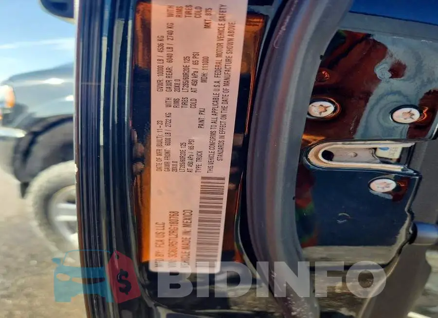 3C6UR5TL2RG180768 Photo# 12