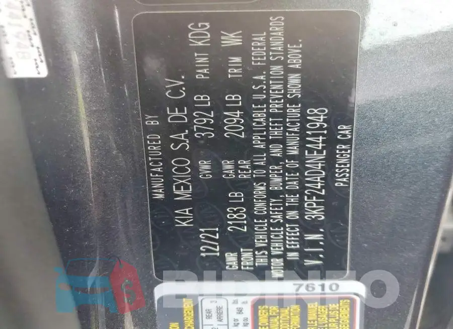 3KPF24AD4NE441948 Photo# 12