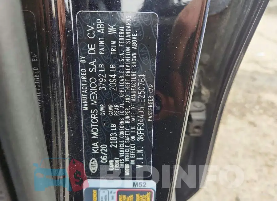 3KPF34AD5LE250761 Photo# 12