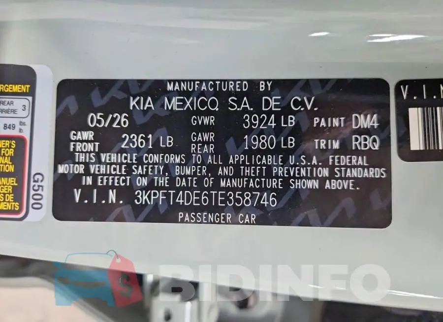 3KPFT4DE6TE358746 Photo# 12