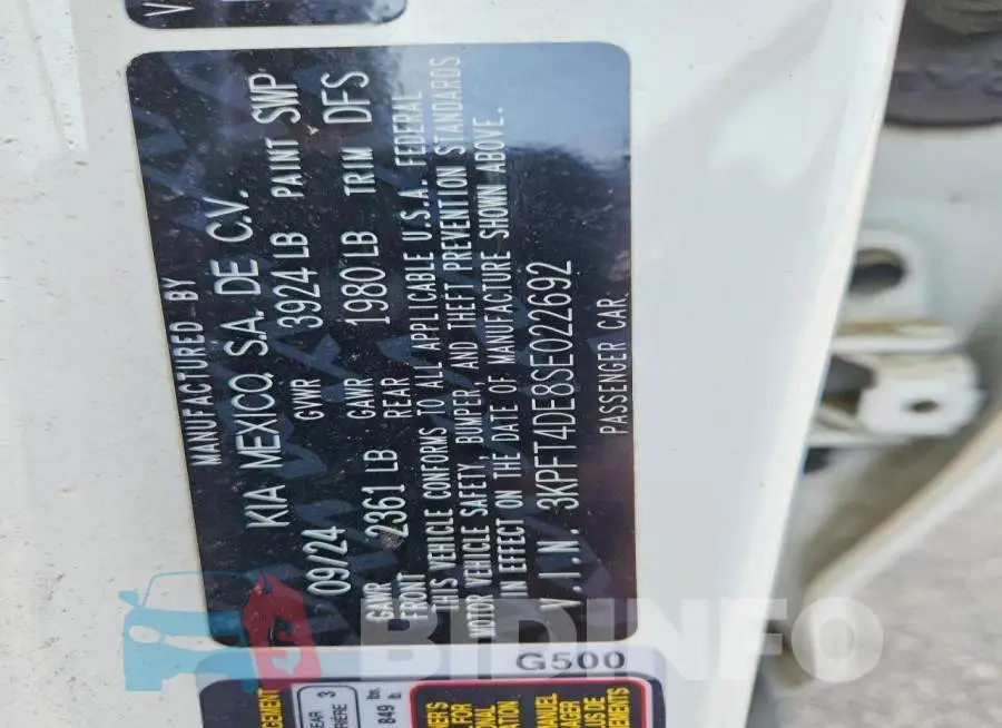 3KPFT4DE8SE022692 Photo# 12