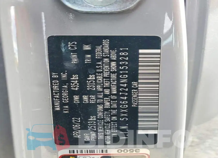 5XXG64J24NG153281 Photo# 12