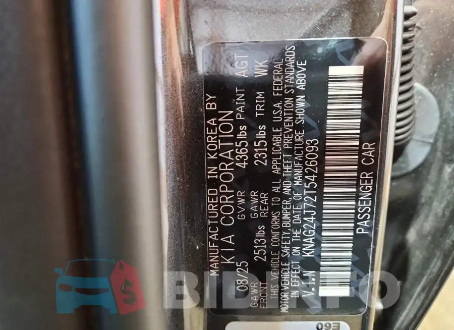 KNAG24J72T5426093 Photo# 12