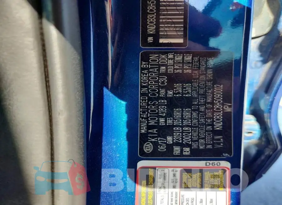KNDCB3LC8H5090012 Photo# 12
