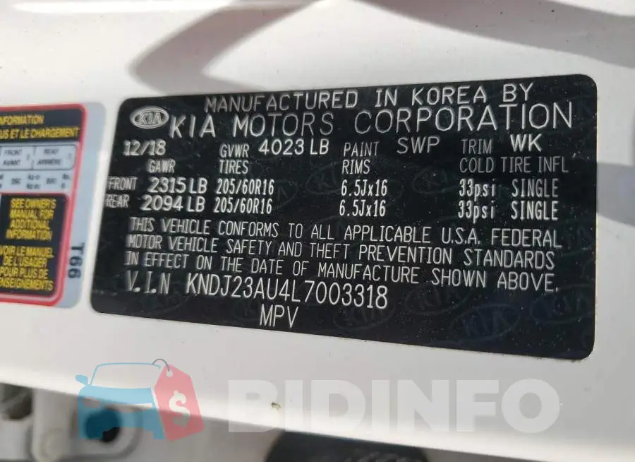KNDJ23AU4L7003318 Photo# 12