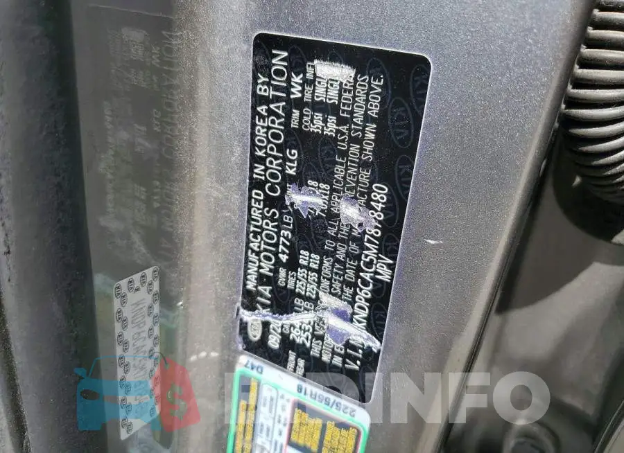 KNDP6CAC5M7878480 Photo# 14