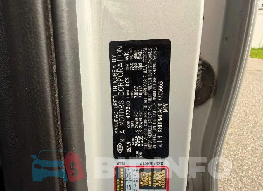 KNDPMCAC9L7705663 Photo# 10