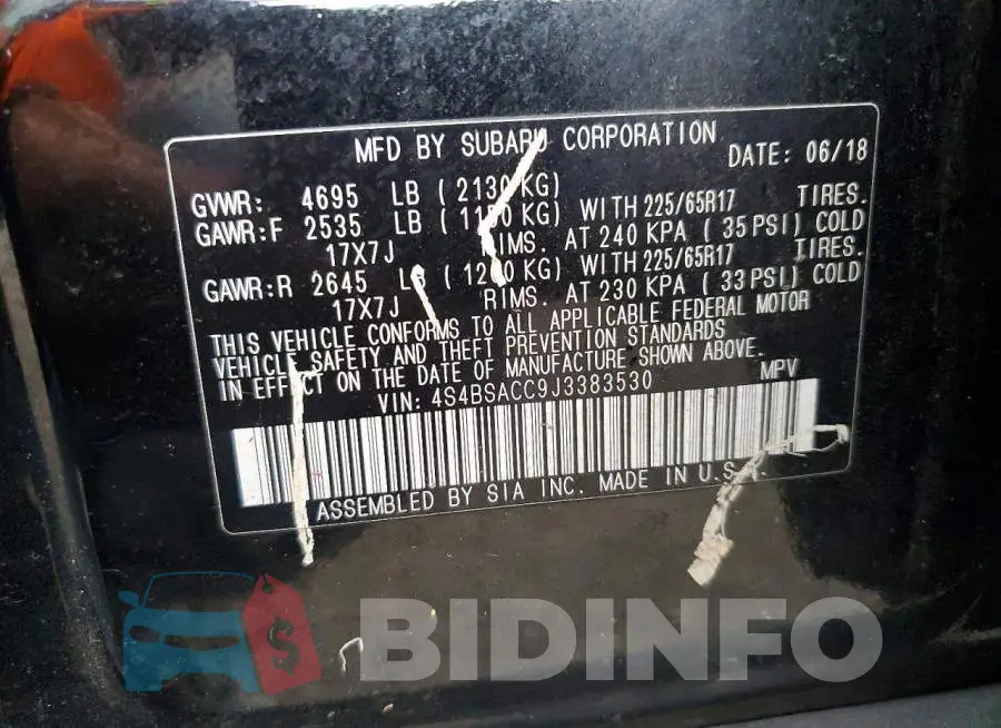 4S4BSACC9J3383530 Photo# 13