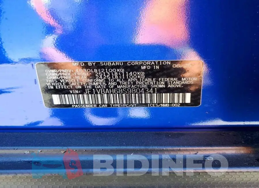 JF1VBAH68S9804341 Photo# 12