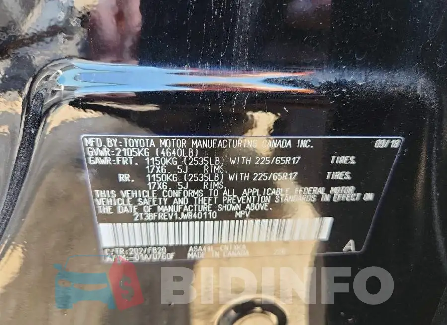 2T3BFREV1JW840110 Photo# 13