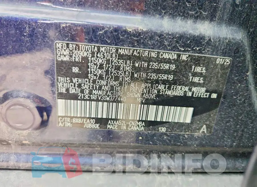 2T3C1RFV3SW377440 Photo# 14