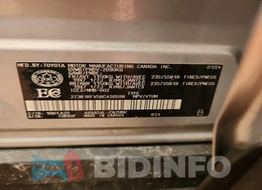 2T3R1RFV5RC420598 Photo# 13