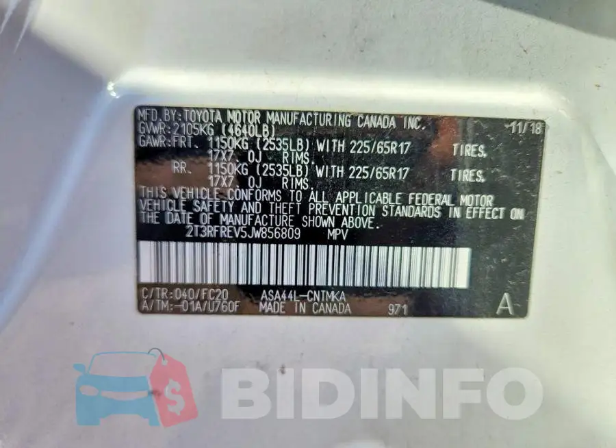 2T3RFREV5JW856809 Photo# 13
