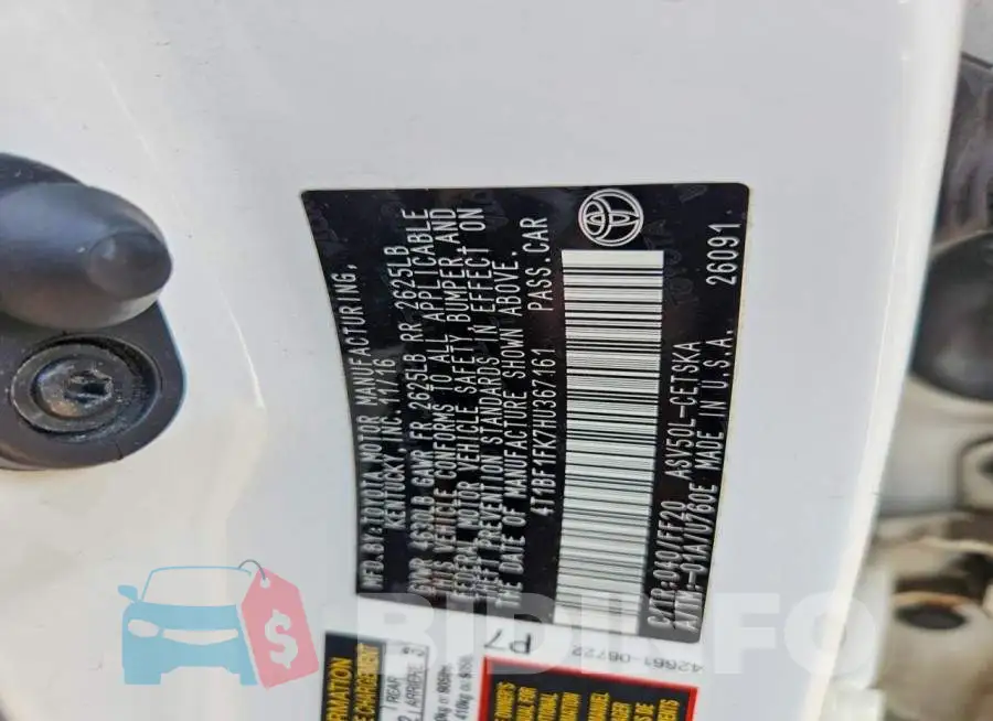 4T1BF1FK7HU367161 Photo# 13