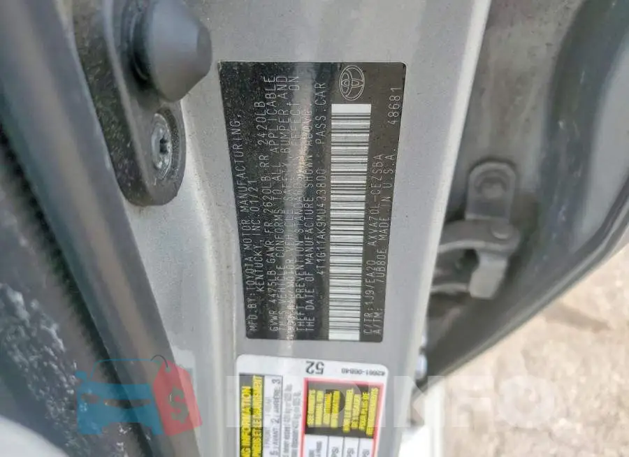 4T1G11AK9MU433800 Photo# 13