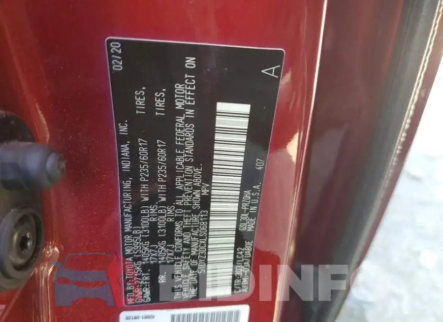 5TDYZ3DCXLS068113 Photo# 14