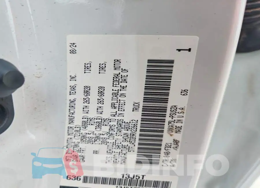 5TFLA5DB9RX226612 Photo# 12
