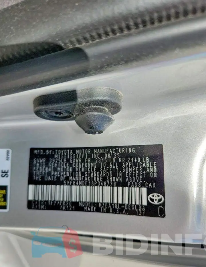 5YFB4MDE1SP348778 Photo# 12
