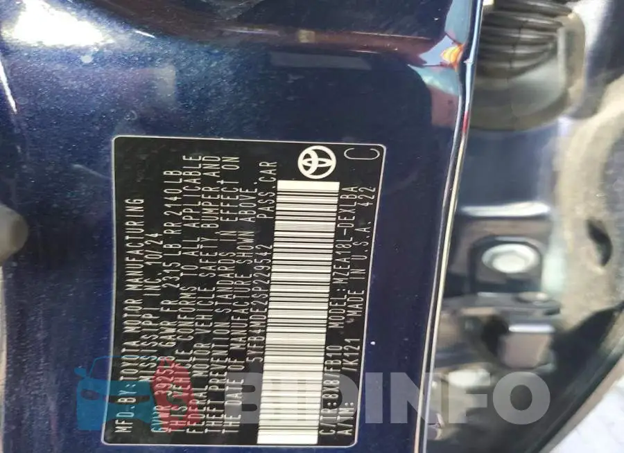 5YFB4MDE2SP229542 Photo# 12