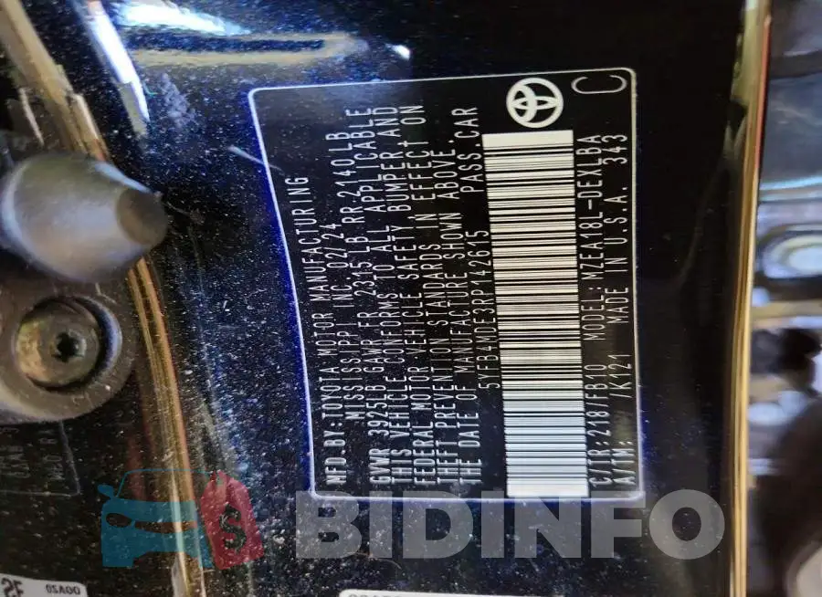 5YFB4MDE3RP142615 Photo# 12