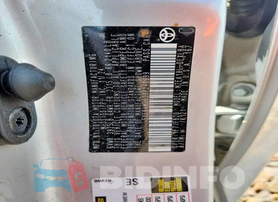 5YFB4MDE3SP240999 Photo# 12