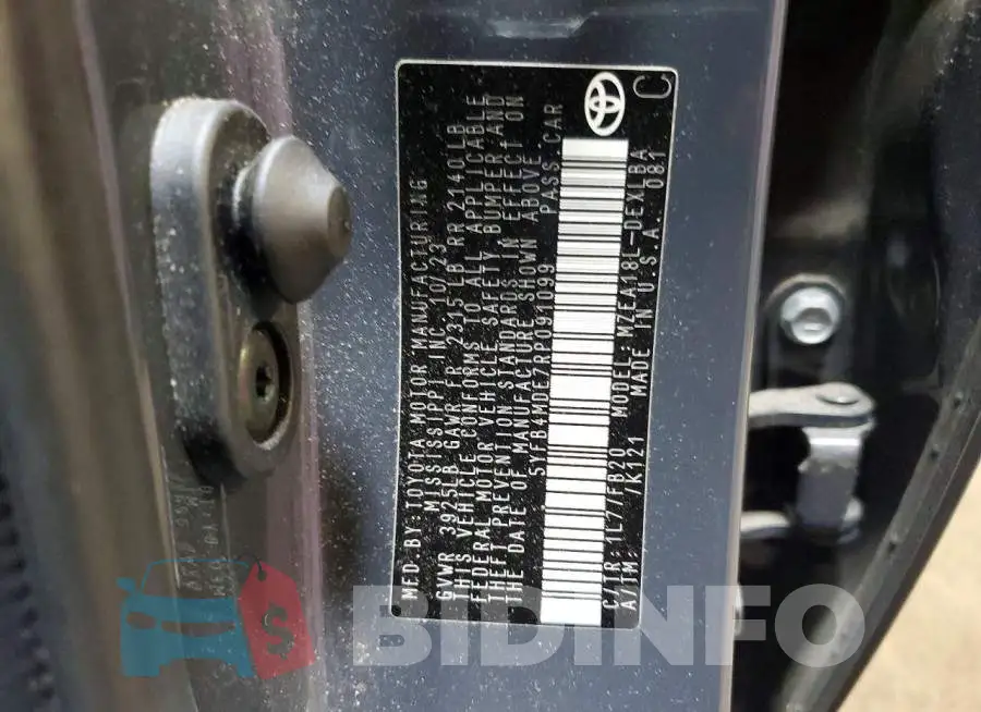 5YFB4MDE7RP091099 Photo# 13