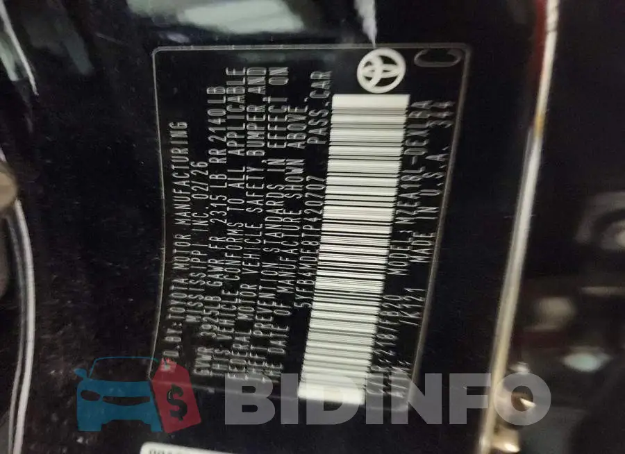 5YFB4MDE8TP420707 Photo# 12
