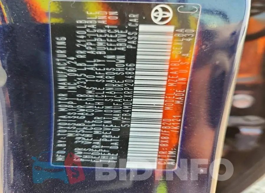 5YFB4MDEXRP204866 Photo# 12
