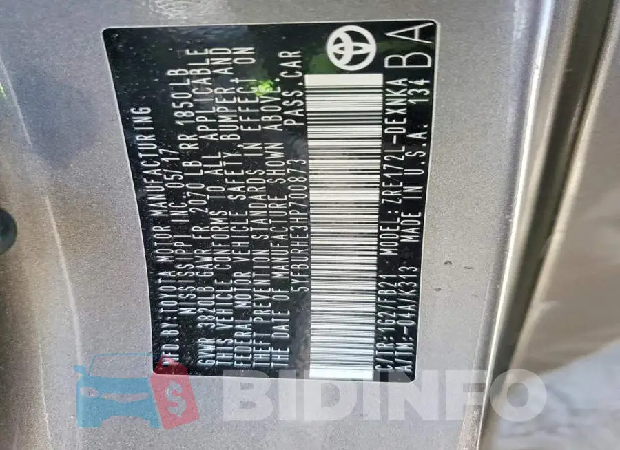5YFBURHE3HP700873 Photo# 12