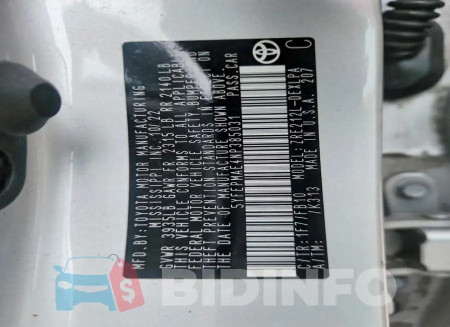 5YFEPMAE4NP385031 Photo# 12