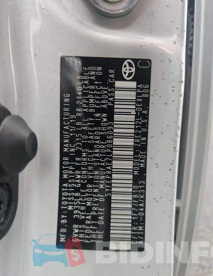 5YFEPRAE7LP086093 Photo# 13