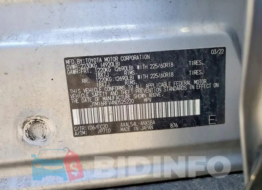 JTM16RFV4ND525220 Photo# 12