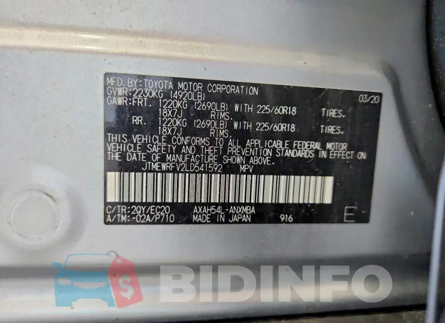 JTMEWRFV2LD541592 Photo# 12