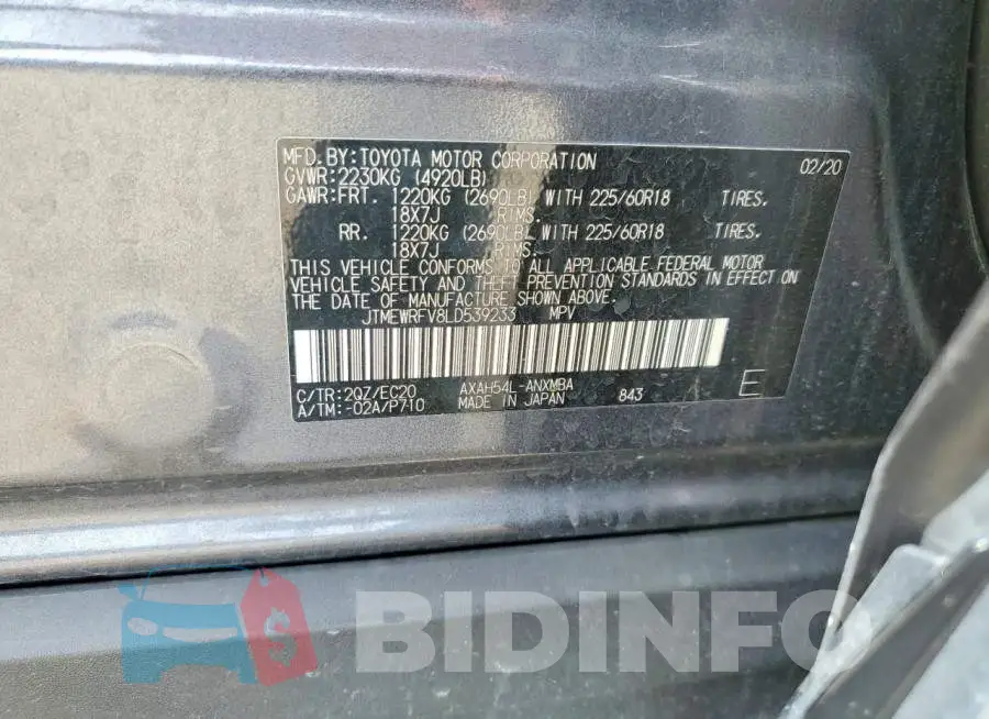 JTMEWRFV8LD539233 Photo# 12