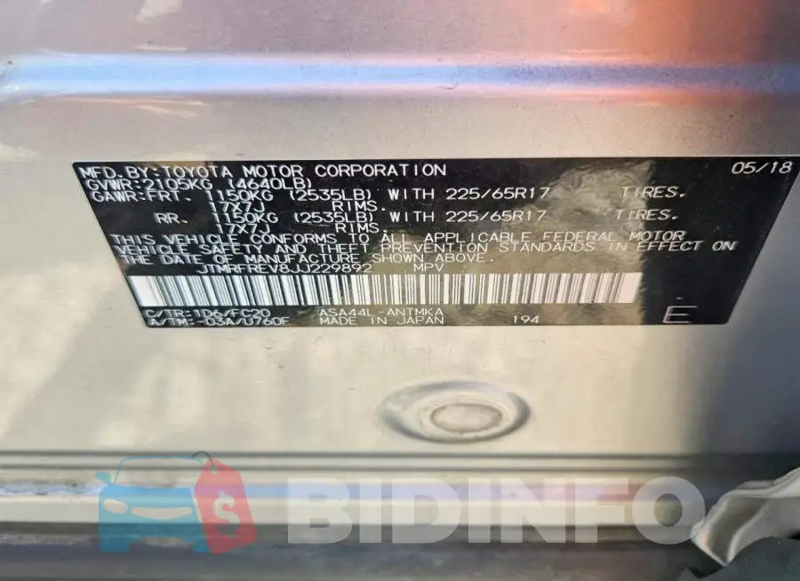 JTMRFREV8JJ229892 Photo# 12