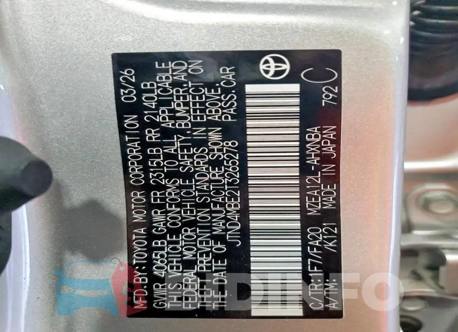 JTND4MBE2T3265278 Photo# 12