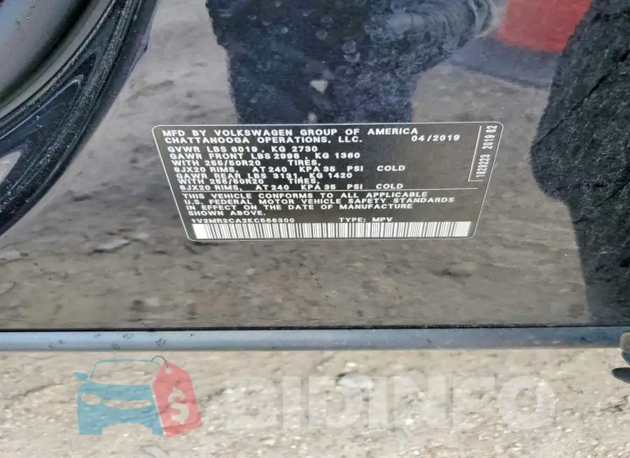 1V2MR2CA2KC566300 Photo# 12