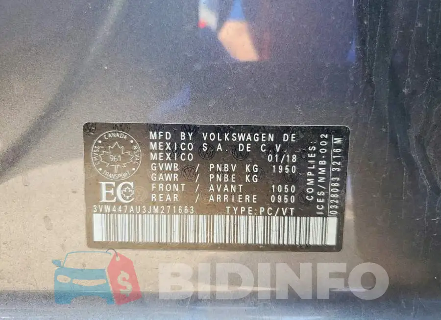 3VW447AU3JM271663 Photo# 13