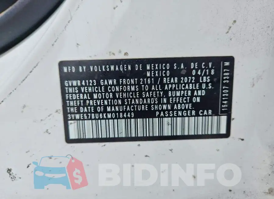 3VWE57BU6KM018449 Photo# 12