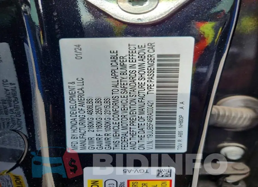 19UUB5F46RA000421 Photo# 13