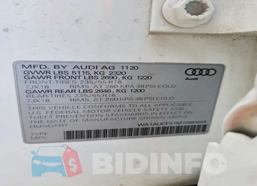 WA1AUCF31M1060665 Photo# 13