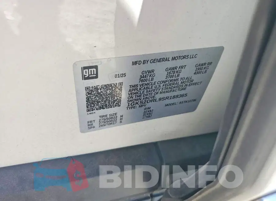 1GKS2DRL9SR188365 Photo# 13